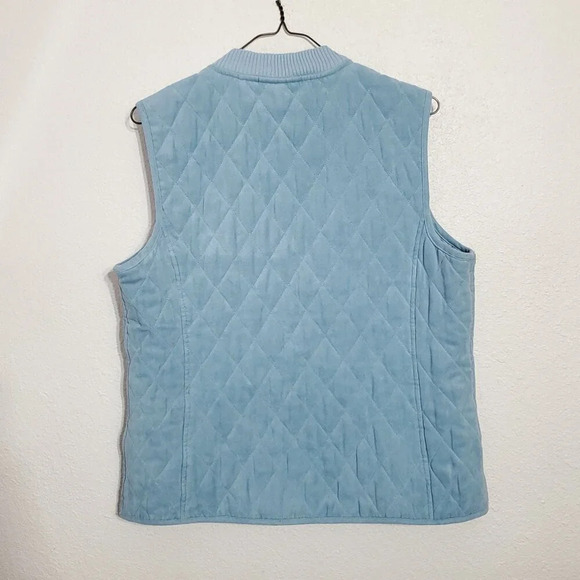 Relativity Womens Quilted Puffer Vest Sky Blue Size Small Full zip sleeveless - Picture 2 of 8